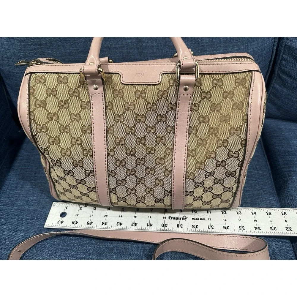 Authentic Pink Gucci Boston Bag